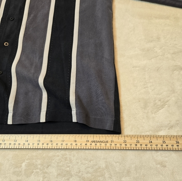 Nan Nast Black and Gray + Brown And Tan Striped Shirts - Picture 5 of 13